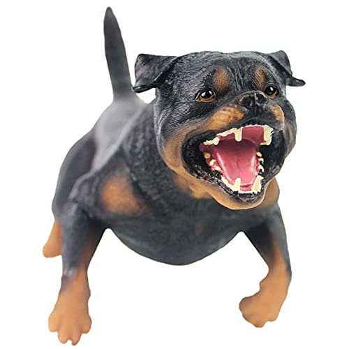 JOINPAYA Hundeschmuck Hundestatue Für Kinder Kleinkind-Ornament Rottweiler-statuenfigur Hundeornament Tierkognitives Modell Hundemodell Hundefiguren Für Kinder Hundespielzeug Plastik Black von JOINPAYA