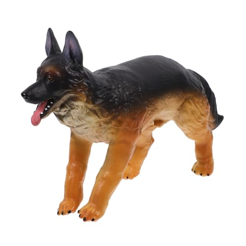 JOINPAYA Hundespielzeug für Kuscheltier für Hunde Spielzeughund Dekorative Hundefigur Hund Modell Simulationshundedekoration Simulation von Tierfiguren weiches Gummi Black von JOINPAYA