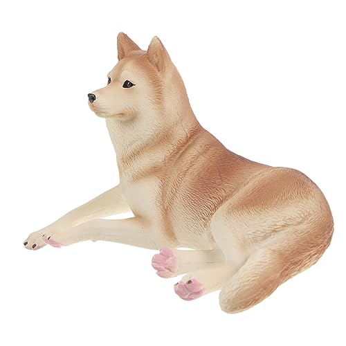 JOINPAYA Husky-Modell Spielen Simulationshundeschmuck Hundefigur Modell Künstlicher Hundeschmuck Dog Statue Hundestatue Spielzeug Simulationshundefiguren Hundeornament Plastik Brown von JOINPAYA