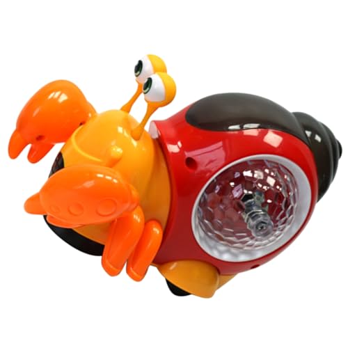 JOINPAYA Induktion Einsiedler krebse interaktives Crab Toy Handbewegung mit Schale musikspielzeug Babyspielzeug 6 Monate Krabbenspielzeug Abs Orange von JOINPAYA