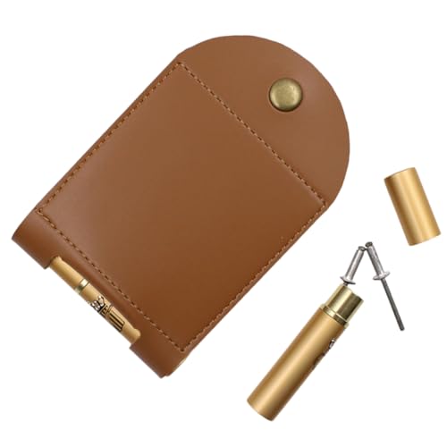 JOINPAYA Jagdtasche Aus Leder Planke Bretter Tabletts Zur Dekoration Süßes Stationäres Reisekritik Schachbrett Reise-Cribbage-Board Bausatz Wertungsvorräte Zweifarbiges Pu-Leder Light Brown von JOINPAYA