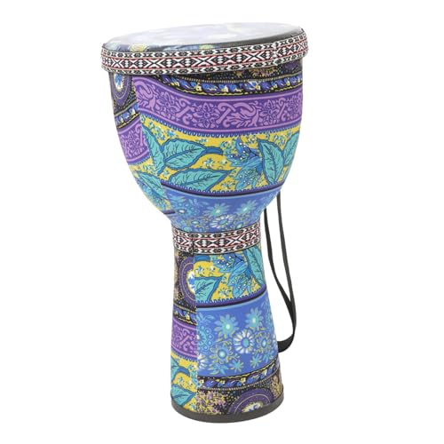 JOINPAYA Junge afrikanische Trommel musikinstrumente Musical Instruments Handtrommel mit Blattmuster Frühpädagogisches Spielzeug Kinderhandtrommel Djembe-Trommeln für Kinder PVC Blue von JOINPAYA