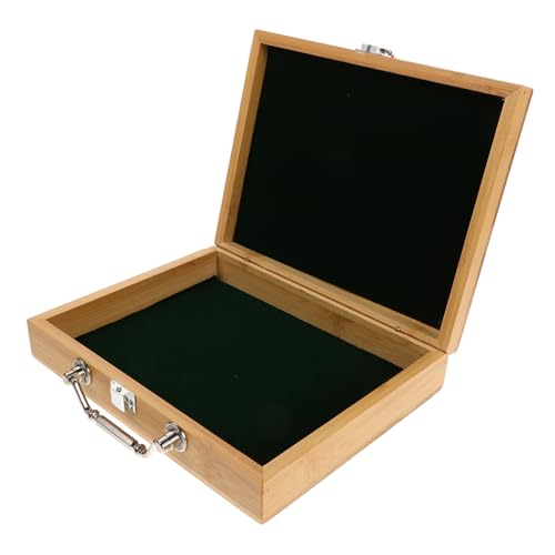 JOINPAYA Kasten Mini-Mahjong-Box Mahjong Holz Mahjong Koffer Traditionelle Aufbewahrung von Mahjong-Fliesen Chinesischer Mahjong-Organizer-Koffer hölzern Beige von JOINPAYA