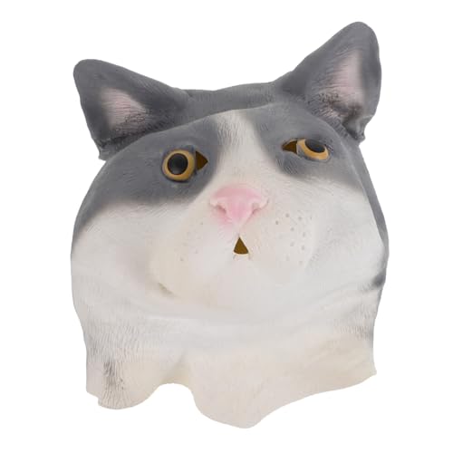 JOINPAYA Katze Kopfbedeckung Halloween-cosplay-maske Weiße Katzenmaske Maskerade Lustige Maske Katze Gesichtsmaske Katzenmaske Für Männer Zubehör Für Katzenkostüme Maske Katze Emulsion von JOINPAYA