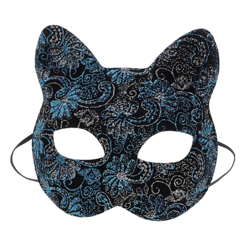 JOINPAYA Katzenmaske Maskierte Maske Cosplay-Maske Lustige Maske Tanzperformance Maske halloween maske tierische Maske Halbmaske Wolf Cosplay-Tier Maske für Erwachsene Kostüm Maske PVC Blue von JOINPAYA