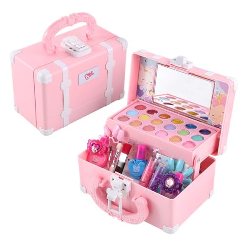 JOINPAYA Kinderkosmetik Puppenhaus-Make-up-spielzeugset Echtes Make-up-Set Für Kinder Kosmetisches Spielzeug Für Kinder Schminkspielzeug Für Kinder Kinderspielzeug Lernspielzeug Rosa Abs von JOINPAYA