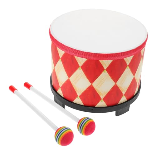 JOINPAYA Kindertrommel Marschtrommel Chinesisches Instrument Kleinkind-trommeln Kleine Trommel Musikspielzeug Kinder Trommeln Kinderinstrumente Hand Tamburin Schamanentrommel Hölzern Rot von JOINPAYA