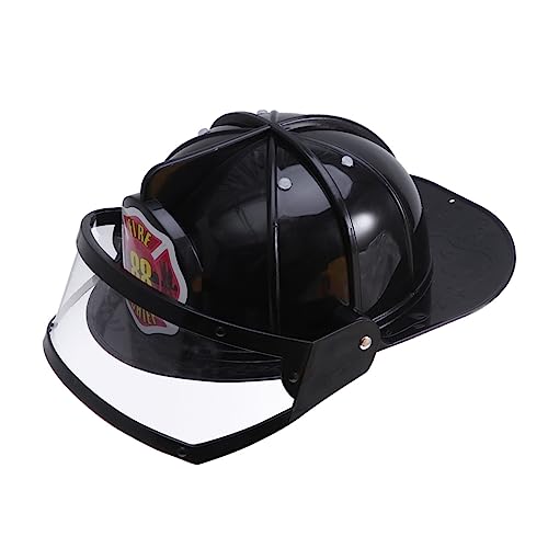 JOINPAYA Konstruktionsspielzeug Schutzhelm Spielzeug Kinderspielzeug Zubehör für Feuerwehrhelme partyzubehör kinder kinder- feuerwehrhelm Feuerhut-Spielzeug pädagogischer Spielzeughut Black von JOINPAYA