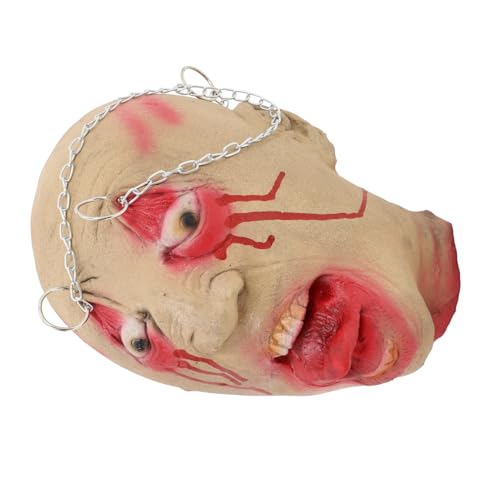 JOINPAYA Kopf Anhänger Mörder Spukhaus Requisiten Halloween- Stütze Zombie Halloween Horror Halloween grusel Halloween Masken Halloween-Maske Kopf Zubehör gebrochene Körperteile Metall von JOINPAYA