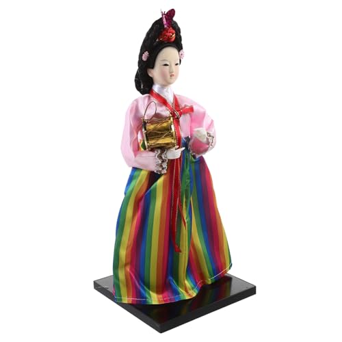 JOINPAYA Koreanische Handgemachte Puppe Koreanische Puppendekoration Puppe Im Koreanischen Stil Desktop-verzierung Für Koreanische Puppen Kimono-Figur Lottie Puppenornament Tischpuppe Stoff von JOINPAYA