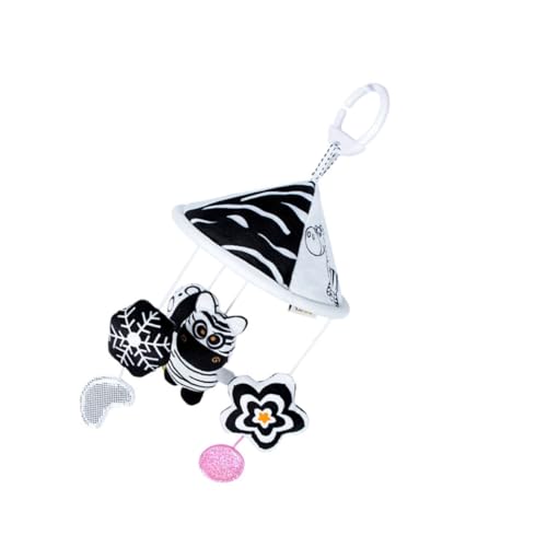 JOINPAYA Krippenglocke plüschtier plüschtiere für Babys babyshowergeschenk Mobile zum Aufhängen für die Krippe Babymobile Spielzeug Kinderwagen hängender Anhänger Windspiel Black von JOINPAYA