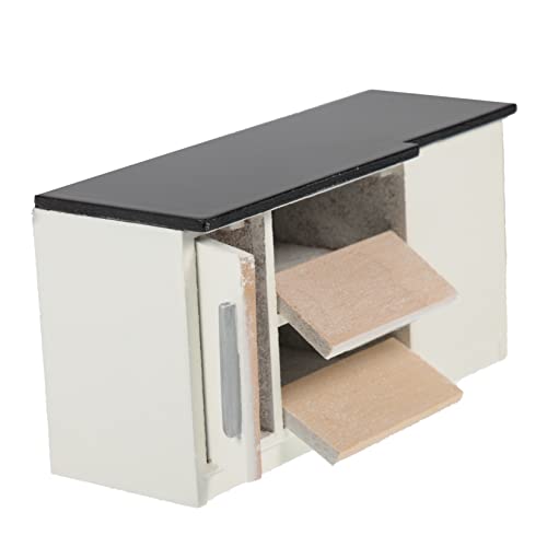 JOINPAYA Küchenmöbel wohnaccessoires kleinen külschrank Modellmöbel Dollhouse Furniture puppenhauszubehör Miniatur-Puppenhausmöbel Mini-Möbelmodell Vitrine Mini-Hausmöbel Miniaturmöbel Holz von JOINPAYA