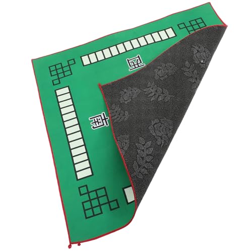 JOINPAYA Mahjong-Tischdecke pokerteppich Poker tischdecke Gaming mat Pokertischmatte Mahjong-Spielmatten Anti-Rutsch-Tischabdeckung quadratische Tischdecke für Brettspiele Mikrofaser Green von JOINPAYA