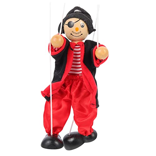 JOINPAYA Marionette Kinderspielzeug Piratenspielzeug Juguetes Adultos Clown-Puppen Erwachsene Puppe Kinderpuppen Bauchrednerpuppen Für Erwachsene Puppenpuppe Holz von JOINPAYA