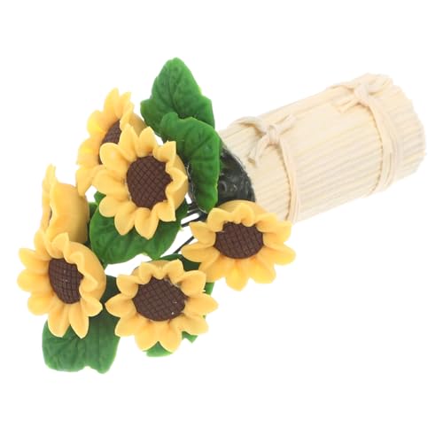 JOINPAYA Mini - Blumentopf zum Basteln buchattrappe deko bücherregal Dekoration minitöpfe Figuren Miniaturbausätze Vase Links Puppenhauszubehör Puppenhaus Blumenflaschendekoration Ton Yellow von JOINPAYA