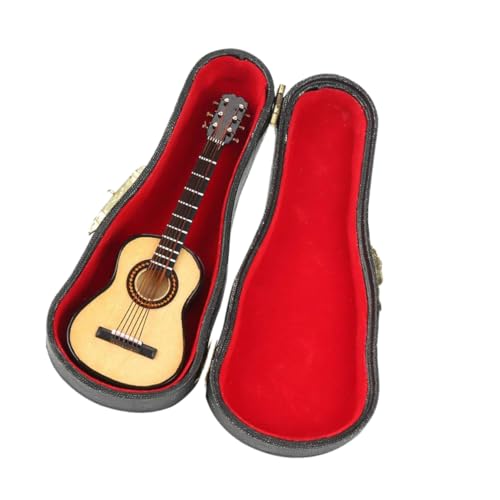 JOINPAYA Pädagogisches Mini-musikspielzeug Gitarrenmodell 10cm Miniatur-Musikinstrument Aus Holz für Geburtstagsdekoration von JOINPAYA