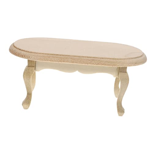 JOINPAYA Mini-Retro-couchtisch Couchtisch-Modell Zubehör Für Küchenmöbel Wohnzimmermöbel Couchtisch Modell Spielzeug Miniatur-teetisch Möbel Für Babypuppen Puppenmöbel Holz Beige von JOINPAYA