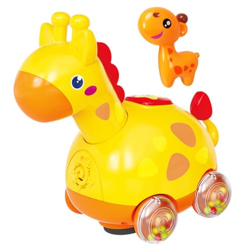 JOINPAYA Mini-Scooter Bauchspielzeug Lauflernspielzeug Krabbelhelfer für Babys Spielzeug Krabbelanleitungsspielzeug für Kleinkinder elektrisches Krabbelspielzeug Plastik Yellow von JOINPAYA