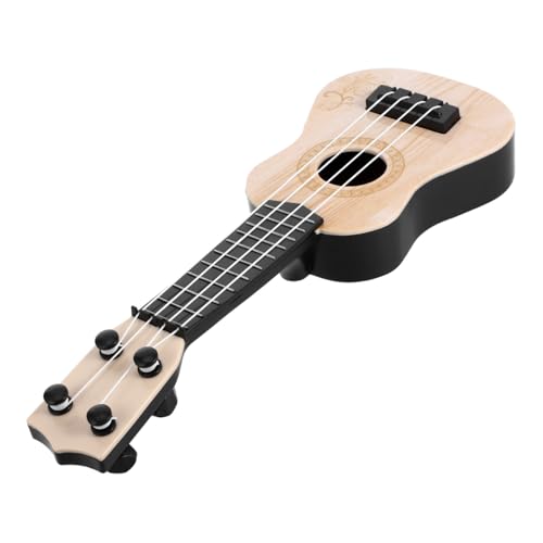 JOINPAYA Mini-Ukulele Simulations-Ukulele-Spielzeug E-Gitarrenspielzeug für Kinder kinderinstrumente musikinstrumente für Kinder Spielzeug Ukulele-Modell aus Kunststoff Plastik Beige von JOINPAYA