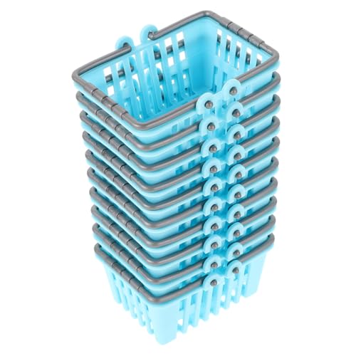 JOINPAYA Miniatur Einkaufswagen Für Puppenhaus Mini Korb Mit Griffen Spielzeugkorb Puppenhaus Zubehör Für Kreative Rollenspiele Und Aufbewahrung von JOINPAYA