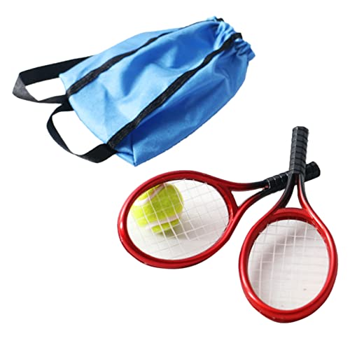 JOINPAYA Niedliches Tennisschläger-Set für Jungen und Mädchen Mini-tennisschläger-Spielzeug Dekorativer Miniaturschläger für Das Puppenhaus von JOINPAYA