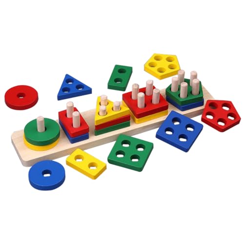 JOINPAYA Montessori Holz Steckspiel Lernspielzeug Farb Formsortierspiel für Kleinkinder Jungen Mädchen Frühe Feinmotorik und Farberkennung JOINPAYA Montessori Holz Steckspiel Lernspielzeug Farb Formsortierspiel für Kleinkinder Jungen Mädchen Frühe Feinmotorik und Farberkennung von JOINPAYA