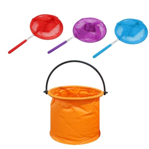 JOINPAYA Lustiges Fangnetz-Spielzeug für Jungen und Mädchen Edelstahlgriff Dehnbares Fischernetz Ideal für Outdoor-aktivitäten 4-teiliges Set von JOINPAYA