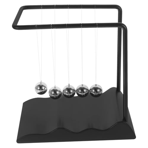 JOINPAYA Newton Pool Ornamente Kette Fußball Schräg Gadgets Planke Physik Schwingende Bälle Pendelkugeln Aus Metall Newton-pendelperlen Newton-pendel-perlenverzierung Black Pp von JOINPAYA