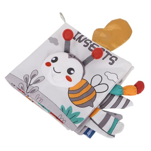 JOINPAYA Nordisches Windschweif-Stoffbuch Babyspielzeug Badebücher für Babys Knisterbuch erstes Buch fleißiges Buch, Crinkle-Bücher aus Stoff muss haben Tuch Light Grey von JOINPAYA