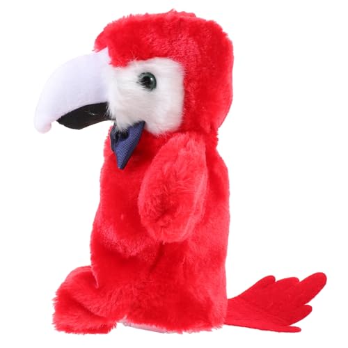 JOINPAYA Papageienpuppe Papagei Stoffpuppe Stofftierpuppen Spielzeugpuppen Vogel Handpuppe Tierhandpuppen Kuscheltiere interessante Plüschpuppe Handpuppe für Erwachsene pp Baumwolle von JOINPAYA