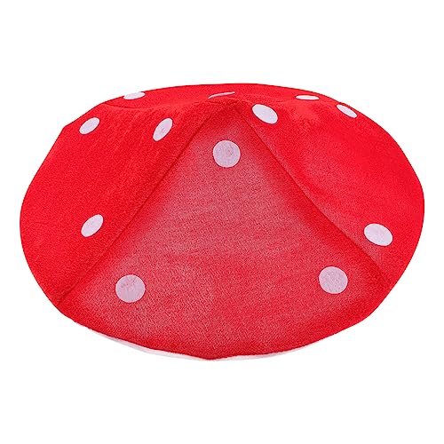 JOINPAYA Pilzhut halloween costume halloween kleidung adventsgeschenke kinder costume fashing costume kinder Pilz-Hut-Dekor Pilzplüsch Szene Kinder Hut Cosplay Foto-Requisite Stoff rot von JOINPAYA