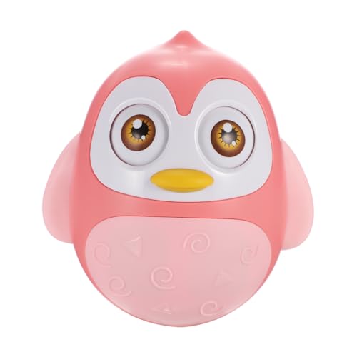 JOINPAYA Pinguin Becher Kleinkindspielzeug Musikspielzeug -Tumbler-Puppe Kinderbecher Glocken Kinderspielzeug Becher Bauchzeit Rosa Plastik von JOINPAYA