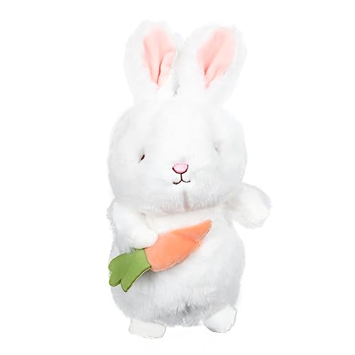 JOINPAYA Plüschtier für Kinder kindergeschenke Easter Decorations ostegeschenke Puppe Babyspielzeug Festival-Kaninchen-Ornament Osterhasen schmücken PP Baumwolle Weiß von JOINPAYA