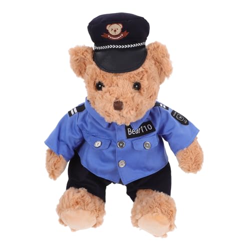 JOINPAYA Polizeibär Plüschtier Sitzend Flauschig Weiches Stofftier Kuscheltier für mit Uniform und Mütze Niedliches Polizeispielzeug Dekoration JOINPAYA Polizeibär Plüschtier Sitzend Flauschig Weiches Stofftier Kuscheltier für mit Uniform und Mütze Niedliches Polizeispielzeug Dekoration von JOINPAYA