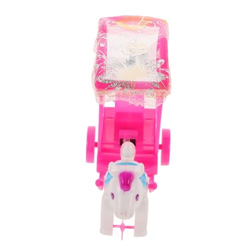 JOINPAYA Ponyspielzeug Autospielzeug für Kleinkinder Modellauto Babyspielzeug Spielzeug Pferdekutsche Spielzeug Kutsche -Partygeschenke Kleinkind Auto zurückziehen Babyauto Plastik Rosy von JOINPAYA