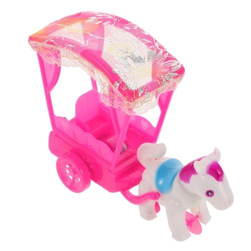 JOINPAYA Ponyspielzeug Babyspielzeug Spielzeug für Babyautos Partygeschenke für Kleinkinder Spielzeug Pferdekutsche Spielzeug Kutsche Cartoon-Auto-Spielzeug Cartoon-Push-Auto Plastik Rosy von JOINPAYA