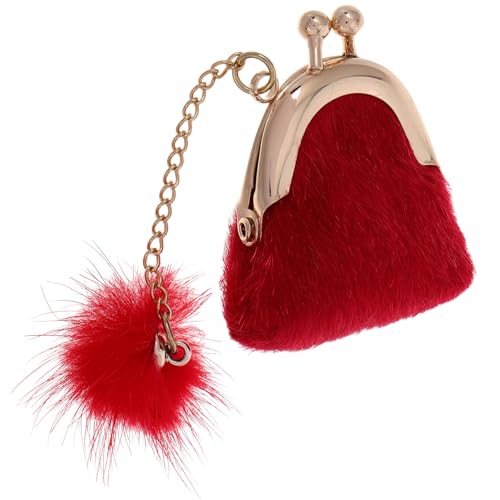 JOINPAYA Puppen-Schmuckbeutel für puppentasche Puppen Accessoires Puppenaccessoires Minitaschen Mini-Tasche Puppen-Minitasche Puppen-Anziehtasche Flaum rot von JOINPAYA