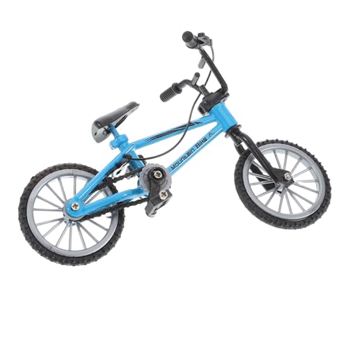 JOINPAYA Puppenhaus Fahrrad Zubehör Für Das Puppenhaus Mini-fahrradspielzeug Mini-fingerbikes Tischdekoration, Fahrradornament Fahrradmodell Simulieren Mikro-puppenhaus-Szene Blue Legierung von JOINPAYA