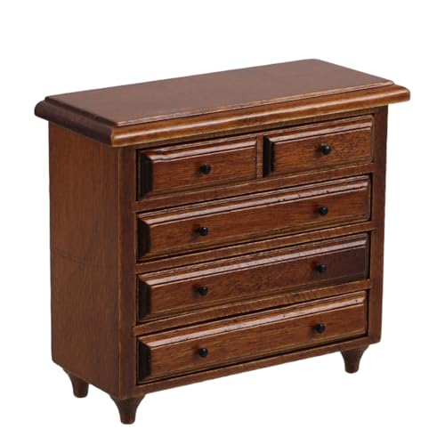 JOINPAYA Puppenhaus-Schlafzimmermöbel: 1:12 Miniatur-Holzmöbel - Retro-Schrank mit Schubladen für Miniatur-Schlafzimmer, Wohnzimmer oder Küche JOINPAYA Puppenhaus-Schlafzimmermöbel: 1:12 Miniatur-Holzmöbel - Retro-Schrank mit Schubladen für Miniatur-Schlafzimmer, Wohnzimmer oder Küche von JOINPAYA