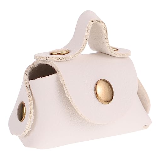 JOINPAYA Puppenhaus-Tasche Babykorb Für Neugeborene Puppenwagen Für Babys Puppenwagen Aus Korbgeflecht Werkzeugtasche Bastelsets Für Mini-puppenmöbel Igel Tasche Leder Weiß von JOINPAYA