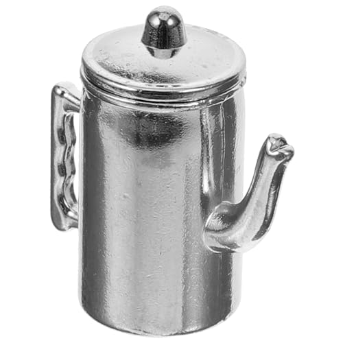 JOINPAYA Puppenhausmöbel Miniaturmodell Einer Kaffeekanne Mini-Wassertopf Puppenhaus-Küchenzubehör small Kitchen appliances bastelzeug Mini-Foto-Requisite Mini- -Requisite Metall Silver von JOINPAYA