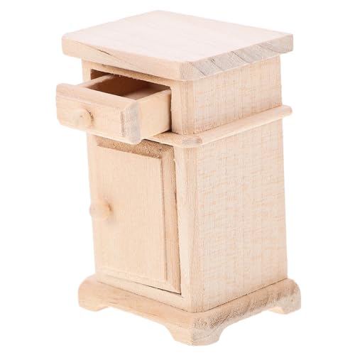 JOINPAYA Puppenhausmöbel Miniaturmöbelmodell Puppenhaus-Nachttisch Miniatur-Hausschrank Eckschrank Spielzeug holzmöbel holzspielzeug Decor Puppenhaus-Accessoire dekorativer Kleiner Schrank von JOINPAYA