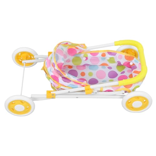 JOINPAYA Puppenwagen Babypuppe mit Kinderwagen Zubehör für Babypuppen für Kinderwagen Lebensechter Babypuppen-Kinderwagen zusammenklappbarer Kinderwagen Abs von JOINPAYA