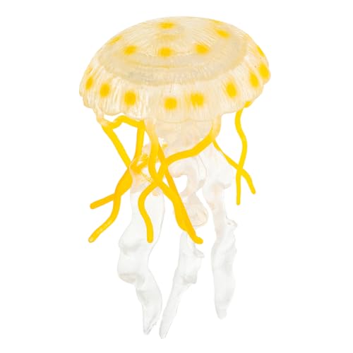 JOINPAYA Quallenmodell Meerestierfigur Aquarium-Quallen Quallenfigur Qualle Stofftier Dekorationen Für Aquarien Sammlung Von Tierfiguren Simulationsqualle Aquarium-Ornamente Plastik Yellow von JOINPAYA