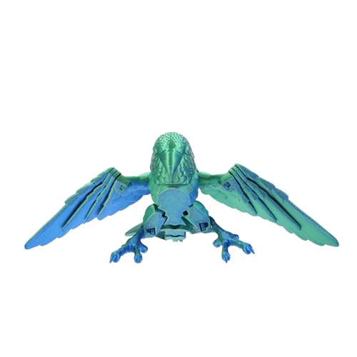 JOINPAYA Realistische Vogelfigur 3D Gedrucktes Papagei Modell Flexible Papagei Statue Bewegliche Flügel Gelenkvogel Für Zuhause Kinderzimmer Dekoration von JOINPAYA