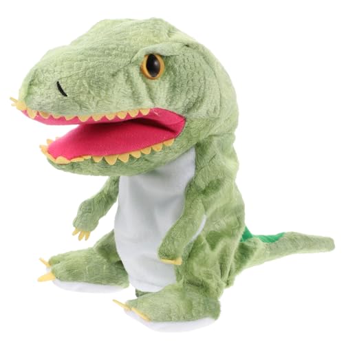 JOINPAYA Realistischer Dinosaurier Handpuppen Cosplay Tyrannosaurus Handpuppe Für Rollenspiele üsch Dinosaurier Handpuppe Für Grüner Kopf Zufällige Farbe des Mundes von JOINPAYA