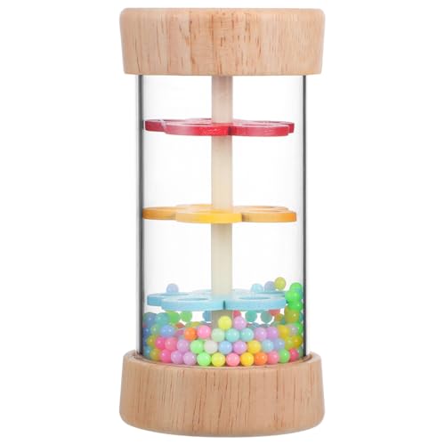 JOINPAYA -Regenstab mit Perlen Shaker Rohrregenstab Stöhnen Rohr Rasseln Regenmusiktrommel regengeräusche musikspielzeug Freizeitspielzeug Musikinstrument für Holz Colorful von JOINPAYA