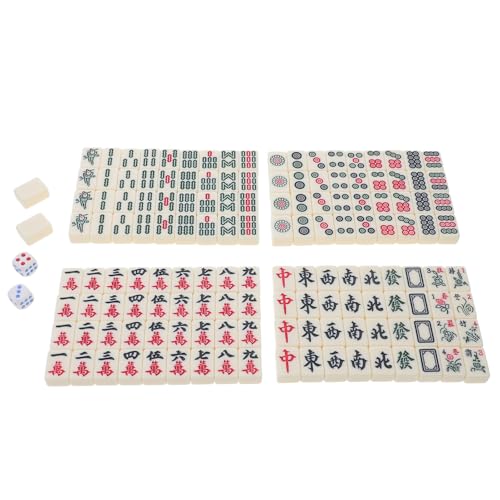 JOINPAYA Reise-Mahjong-Mini-Set Chinesisches Mini-Mahjong-Spielsteine-Set Mit Würfeln Tragbare Reisehandtasche Komplettes Mahjong-Spielset Für Freunde Familie Freizeit Spiel Party von JOINPAYA