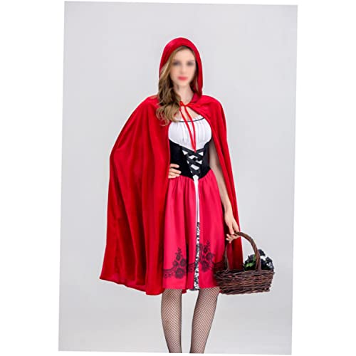 JOINPAYA Rotkäppchen Kostüm Für Frauen Halloween Verkleidung Rot Für Karneval Und Fasching Perfektes Frauen Halloween Kostüm Für Märchenliebhaber von JOINPAYA