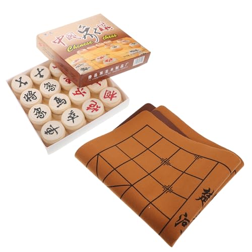 JOINPAYA Satz Schachbrettspiel Dame-brettspiel Für Chinesisches Schach Chinsee-Schach Chinesisches Spiel Chinesisches Dame Brettspiel Chinesische Brettspiele Märchenschach Holz von JOINPAYA